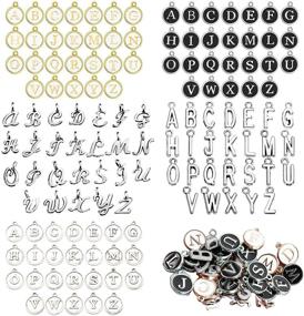 img 4 attached to 🔤 ZYNERY 130 Pieces Enamel Letter Charms Set: A-Z Initial Charms for DIY Jewelry - Necklaces, Bracelets, Earrings, and More!