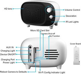 img 3 attached to 1080P WiFi Hidden Camera Bluetooth Speaker, Spy Camera Nanny/Child/Pet Cam with Motion Detection Alert, 24/7 Remote Monitoring for Indoor Security by Amzcev