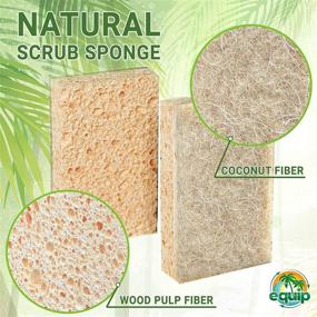 img 3 attached to 🌴 Plastic-Free Coconut Kitchen Scrubber: Zero Waste Cleaning Sponge & Reusable Scrub Pads Pack of 6 for Dishes and Cleaning