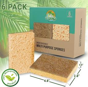 img 2 attached to 🌴 Plastic-Free Coconut Kitchen Scrubber: Zero Waste Cleaning Sponge & Reusable Scrub Pads Pack of 6 for Dishes and Cleaning