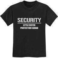 big brother gift: protect your little sister with the security t-shirt & stickers logo