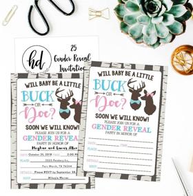 img 3 attached to 🎀 Gender Reveal Baby Shower Invitation Cards, Personalized Buck or Doe Deer Theme in Pink and Blue. Fill-in-the-Blank Printable Invite Pack to Guess the Gender – Perfect for Gender Neutral Unisex Party Invite, Boy or Girl Celebration.