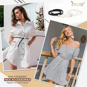 img 1 attached to JASGOOD Leather Adjustable Fashion Dresses: 👗 Women's Stylish and Versatile Accessories and Belts