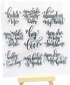 img 1 attached to 😍 Joyful Home 1pc Kiss me Love Happy Valentine's Day Big Love Clear Stamp for Card Making Decoration and Scrapbooking, 16.5x18cm - Rubber Stamp