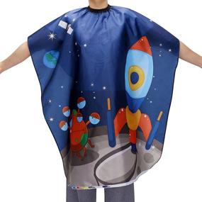 img 2 attached to 🚀 Aethland Waterproof Hair Cutting Cape for Kids and Adults - Professional Barber Cape Salon Cloak for Hair Stylist (Space Rocket)