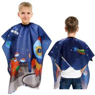 🚀 aethland waterproof hair cutting cape for kids and adults - professional barber cape salon cloak for hair stylist (space rocket) logo