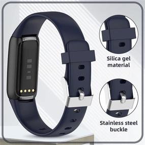 img 3 attached to Enhance Your Fitbit Luxe Experience with Veezoom's Adjustable, Breathable Silicone Bands – Perfect Replacement Straps for Fitness and Wellness Tracker