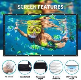 img 1 attached to 📽️ Vamvo 120-Inch Indoor Outdoor Projector Screen: 3-Layer Portable Movie Screen for Home Theater