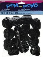 🖤 darice black pom poms - 1.5 inch, pack of 15 logo