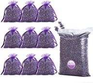 🌿 june fox fragrant lavender buds: natural drawer fresheners and home fragrance sachets - 1/2 pound & 20 sachet bags логотип