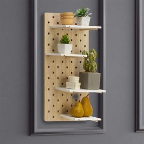 img 1 attached to 📦 Melannco Shelf Pegboard 20X10 Inch White: Organize with Ease and Style!
