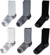 🧦 amazon essentials kids' 6-pack cushioned athletic crew socks logo