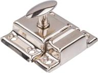 bi-15an (1) - antique reproduction oval turn latch, nickel plated small stamped cabinet latch логотип