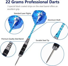 img 3 attached to 🎯 ANSOWNY REMPFHAN Steel Tip Darts Set - Professional 22/26 Grams with Case, Aluminum Shafts and Metal Barrels - 3 Pack