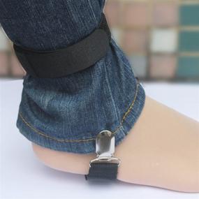 img 2 attached to 👖 YYST 4-pc Adjustable Elastic Women's Stirrups & Boot Straps - Secure Your Pants with Leg and Ankle Straps