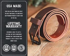 img 3 attached to 👔 Grain Everyday Classic Leather Belt for Men's Accessories