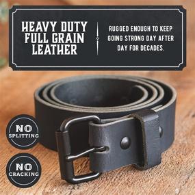 img 1 attached to 👔 Grain Everyday Classic Leather Belt for Men's Accessories