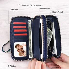 img 3 attached to 👛 Womens Wallet Wristlet 7 7×3 9(Single Zipper) - Stylish Handbags & Wallets for Women