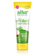 🥥 alba botanica very emollient cream shave - coconut lime (8 oz), pack of 1, varying packaging logo