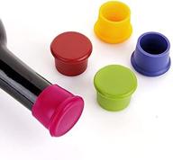 🍾 vovcig silicone wine bottle stoppers beer champagne saver stopper candy color 5pcs - preserve your favorite drinks with these colorful silicone stoppers! логотип