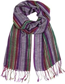 img 1 attached to Womens Shimmer Multicolor Metallic Pashmina Women's Accessories