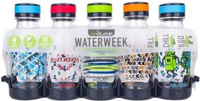 img 3 attached to 🚰 Reduce WaterWeek Refillable Kids Water Bottles, 14 oz – 5 Leak Proof Tritan Reusable Bottles – Fridge Tray Included – Adventure