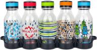🚰 reduce waterweek refillable kids water bottles, 14 oz – 5 leak proof tritan reusable bottles – fridge tray included – adventure logo