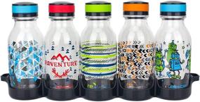 img 4 attached to 🚰 Reduce WaterWeek Refillable Kids Water Bottles, 14 oz – 5 Leak Proof Tritan Reusable Bottles – Fridge Tray Included – Adventure