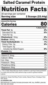 img 2 attached to Organic Salted Caramel Whey Protein Isolate by Bad Athletics - 100% Grass Fed, 20g Protein, Naturally Flavored & Sweetened (30 Servings)