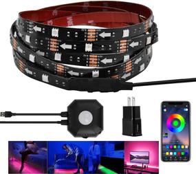 img 4 attached to Enhance Your Bedroom Ambiance with 2 Sets of Motion Sensor Under Bed Lights – App-controlled LED Strip Lights for Bed, Stairs & Cabinets – USB-Powered, Color-Changing, and Energy-Efficient