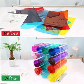 img 3 attached to 🗄️ Optimized Vinyl Roll Holder and Storage Rack for 14 Small and Big Craft Room Vinyl Rolls, Ideal Vinyl Storage Organizer