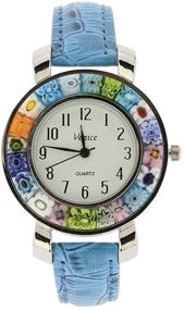 img 4 attached to GlassOfVenice Serena Murano Millefiori Leather