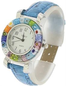 img 3 attached to GlassOfVenice Serena Murano Millefiori Leather