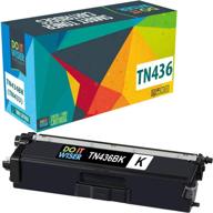 🖨️ do it wiser compatible printer toner cartridge replacement: tn436bk tn436 tn433bk for brother mfc-l8900cdw, hl-l8360cdw, l8260cdw, l8360cdwt, mfc-l8610cdw, l9750cdw (black) logo