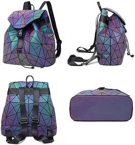 img 2 attached to 👜 Geometric Luminous Handbags: Stylish Holographic Crossbody Women's Handbags & Wallets for Wristlets