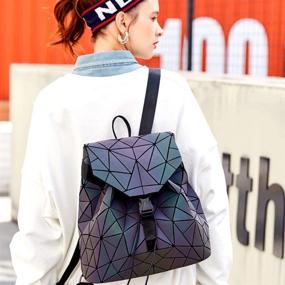 img 3 attached to 👜 Geometric Luminous Handbags: Stylish Holographic Crossbody Women's Handbags & Wallets for Wristlets