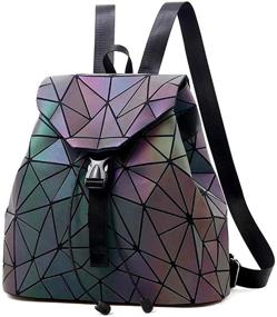 img 4 attached to 👜 Geometric Luminous Handbags: Stylish Holographic Crossbody Women's Handbags & Wallets for Wristlets