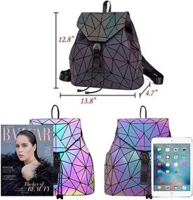 img 1 attached to 👜 Geometric Luminous Handbags: Stylish Holographic Crossbody Women's Handbags & Wallets for Wristlets