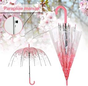 img 1 attached to Blossoms Transparent Umbrella Windproof Weddings