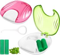 💼 convenient retainer box sets: pink and green retainer case with aligner removal tool and invisible chewer for oral care, denture and mouth guard storage logo