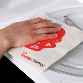 img 3 attached to 🧼 Reusable Medium Wipes – Angry Mama, 6.75" x 8