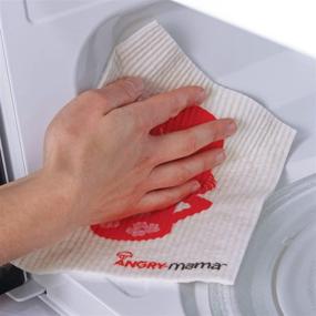 img 1 attached to 🧼 Reusable Medium Wipes – Angry Mama, 6.75" x 8