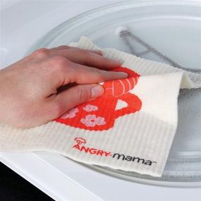 img 2 attached to 🧼 Reusable Medium Wipes – Angry Mama, 6.75" x 8