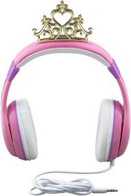 img 2 attached to 👸 Disney Princess Kids Headphones: Adjustable Stereo Over Ear Headset for Children with Parental Volume Control - Tangle-Free Wired Cord - Kid Friendly and Safe - Pink DP-140.EXv6