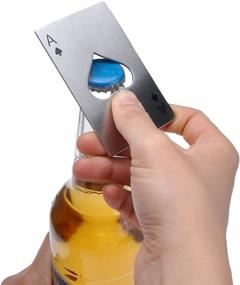 img 3 attached to 🍾 CozyCabin Practical Wine Bottle Opener Beer Funny Styles - Stainless Steel (Ace of Spades): The Ultimate Tool for Easier, Classier Drink Access