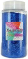 1.10 lb bottle of artisan glitter for crafting and decorating (blue) logo