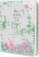 📸 green cute shell photo album with 20 pockets for fujifilm instax mini 9 8 8+ 70 90 25 7s 50s polaroid pic-300p films - woodmin compatibility logo