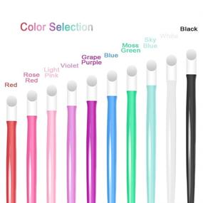 img 2 attached to 🌈 Laza 100 Pcs Colorful Plastic Handle Cuticle Pusher Nail Art Tool Overview: Rubber Tipped Nail Cleaner Manicure Tools for Men and Women - Multicolor Collection