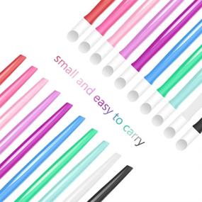 img 3 attached to 🌈 Laza 100 Pcs Colorful Plastic Handle Cuticle Pusher Nail Art Tool Overview: Rubber Tipped Nail Cleaner Manicure Tools for Men and Women - Multicolor Collection