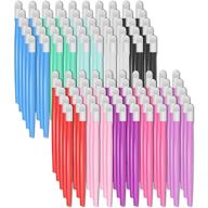 🌈 laza 100 pcs colorful plastic handle cuticle pusher nail art tool overview: rubber tipped nail cleaner manicure tools for men and women - multicolor collection logo